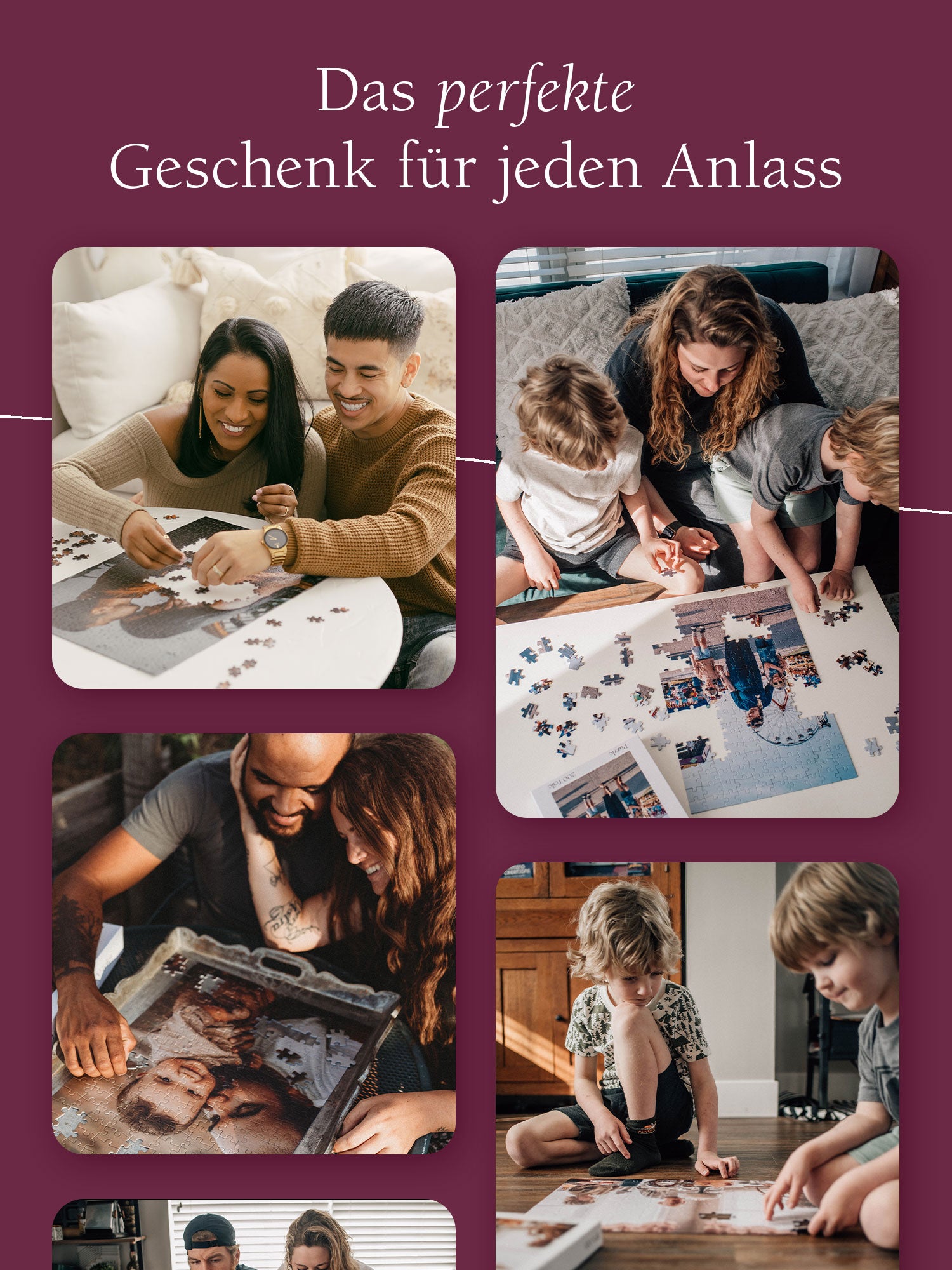 Personalisiertes Fotopuzzle – hochwertiges Puzzle mit eigenem Foto, perfektes individuelles Geschenk für Familie, Freunde oder Partner