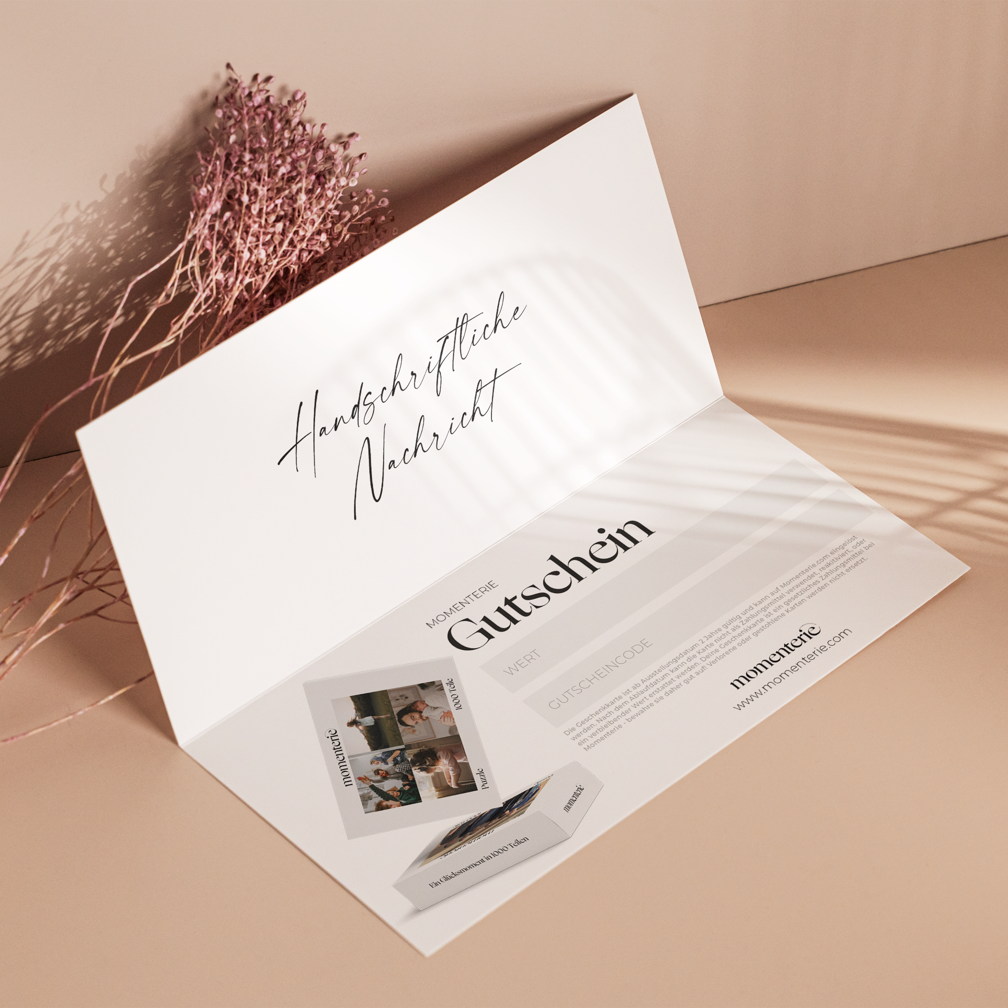 Momenterie Geschenkgutschein – digitaler Gutschein als ideales Geschenk für personalisierte Poster, Sternenkarten und Fotoprodukte