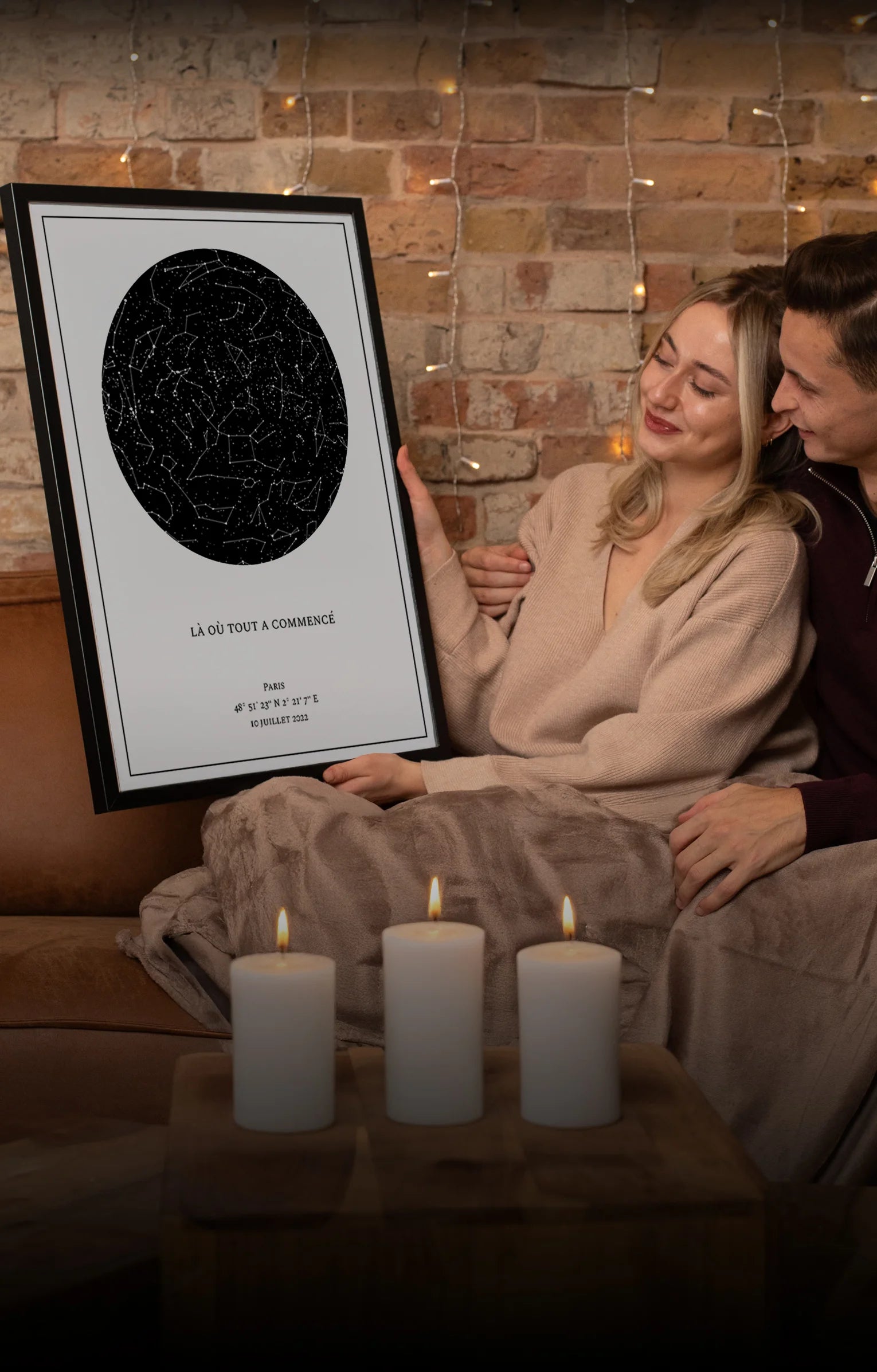 Affiche Personnalisée Carte Du Ciel - Ciel Nocturne à Une Date Et Lieu Précis - Cadre Aluminium Ou Tirage D'art - 5